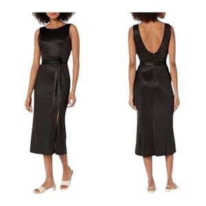 Dress the Population Women's Karlie Bodycon Midi Stretch Dress Black Size Med